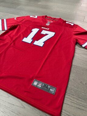 NFL Football Buffalo Bills Josh Allen #17 Sewn Jersey XL Red NWT